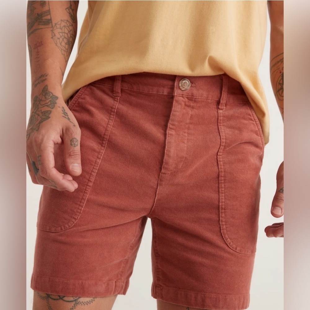 Men’s Marine Layer CORD SHORT-MAHAGONY size 33